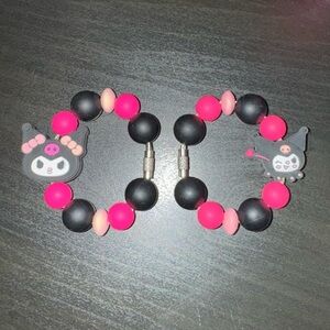 Kuromi tumbler charms